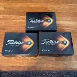 Titleist Pro V1 Golf Balls — New — 3 Dozen — 36 Balls Total