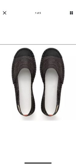 Havaianas Alpargatas Espadrilles Womens Canvas Comfort Shoes SZ 9 Black NEW