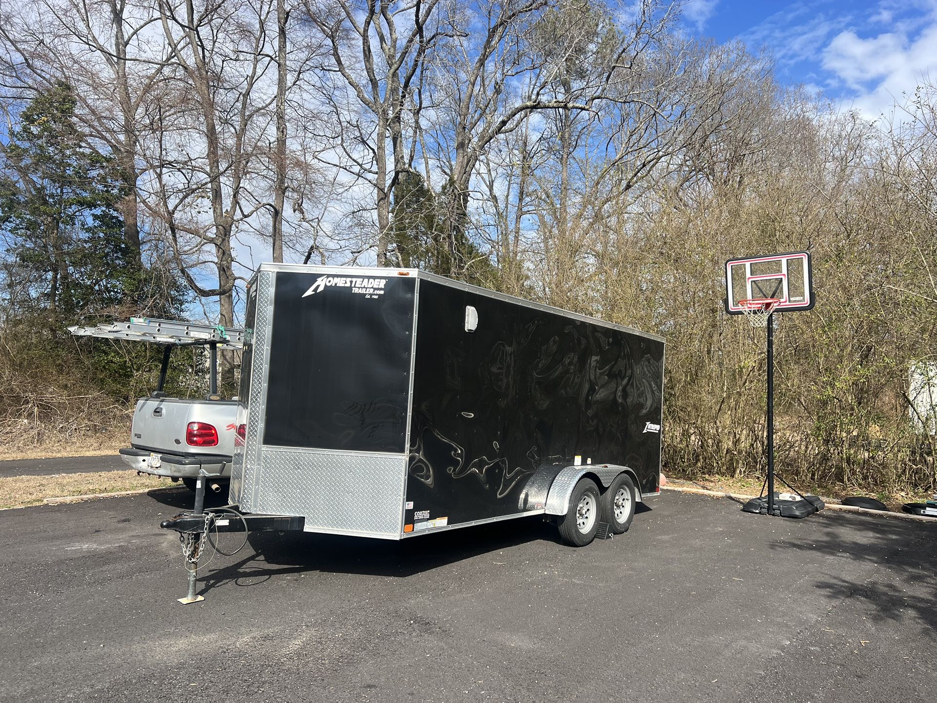 7x16 Enclosed Trailer Color Black