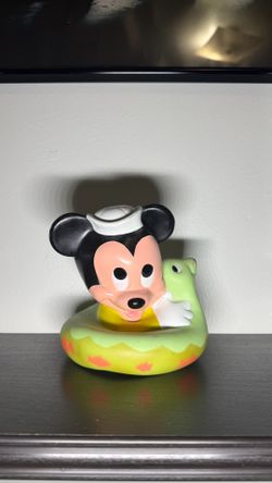 Vintage 1984 Disney Mickey Mouse Squeaky Bath Toy Float Seal
