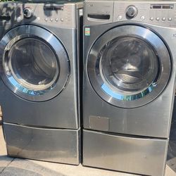 LG SET WASHER AND ELECTRIC DRYER WORKING PERFECT 