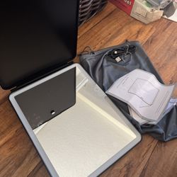 Luna Black Eclipse LED Lighted Vanity Makeup Mirror with Charger & Travel Bag