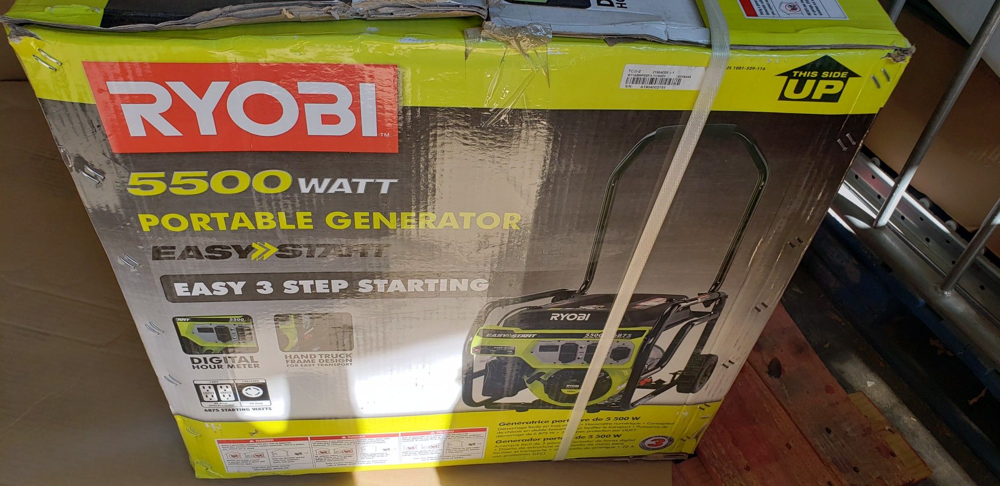 Ryobi 5500 watt Portable generator with easy start new for Sale in