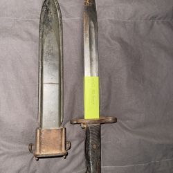 VERY RARE U.S M1 Garand Original Bayonet W/ Scabbard 