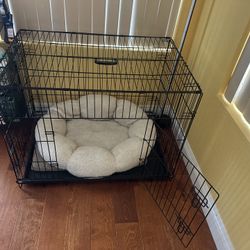 Dog Cage with Bed and Mat Included