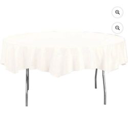 White Octy Round Tablecloth, Round Table Cover, 82"
I have 12 of them