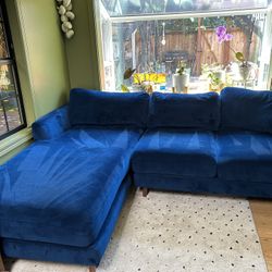 Interior Define Performance Velvet Sectional