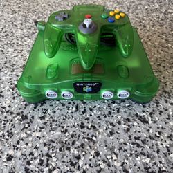 Mint Jungle Green Nintendo 64 With LED Mod