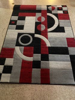 Red black and gray carpet