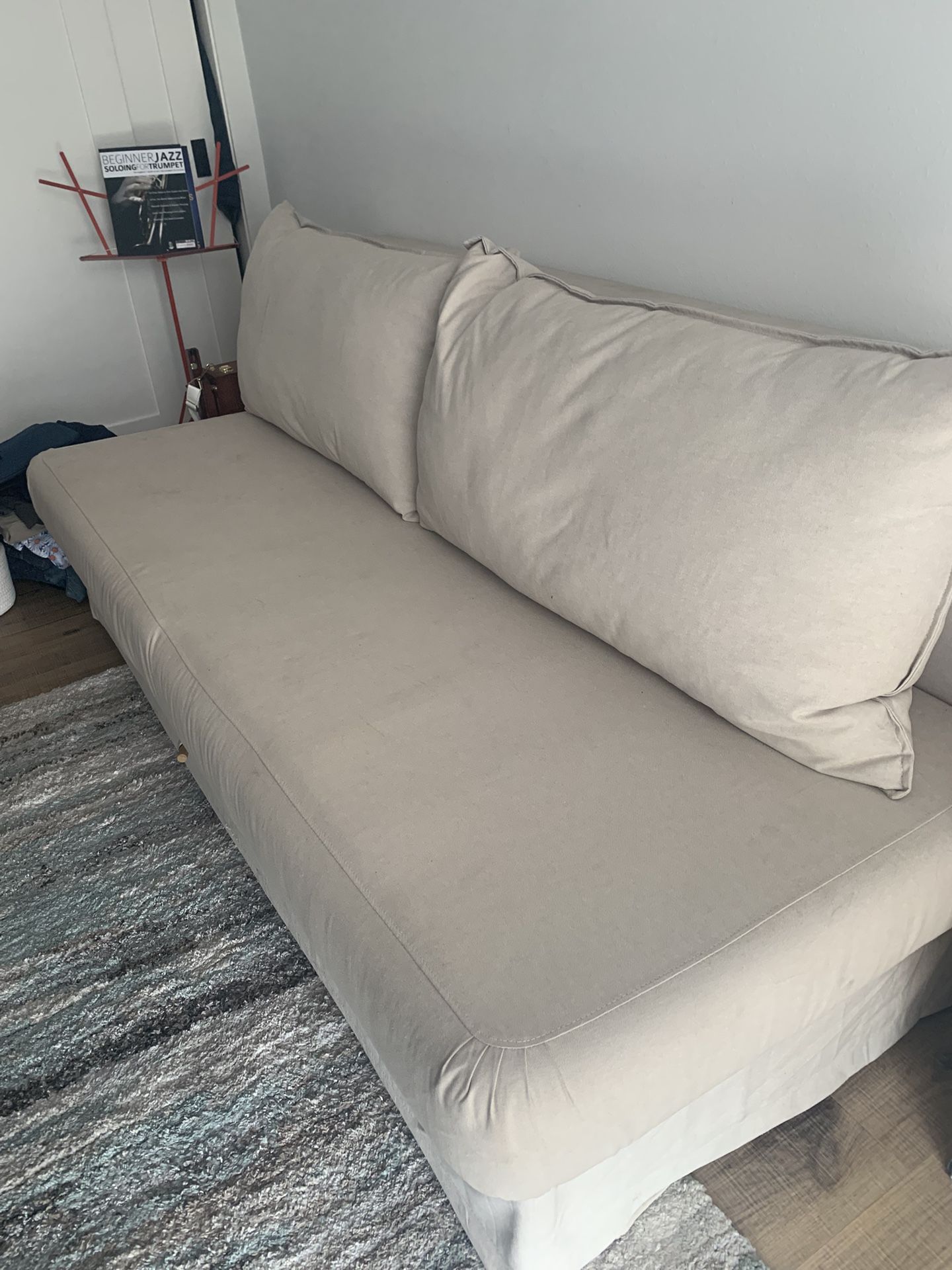 Creme Colored Canvass Futon $200