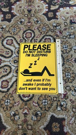 Please do not disturb sign