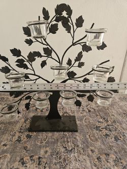 Wrought  Iron  Tree-shaped Candelabra Decor