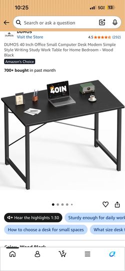 black desk
