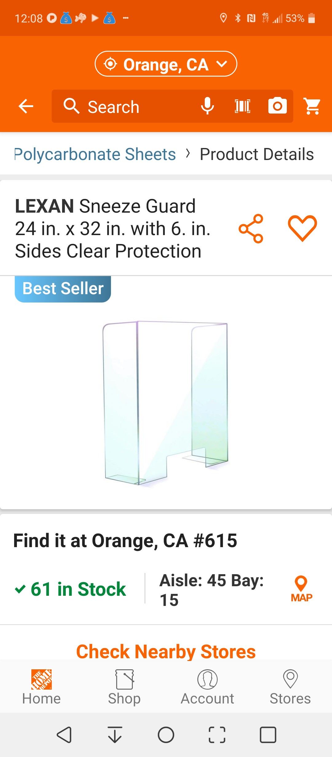 Lexan sneeze gaurd 24 in.x 32in 6 in side clear protection shield free standing with pass