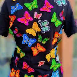 NEW Butterfly Short Sleeve Blouse