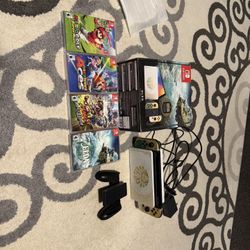 Oled Switch Zelda edition console and game.