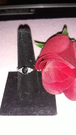 Sapphire and crystal Lady's ring