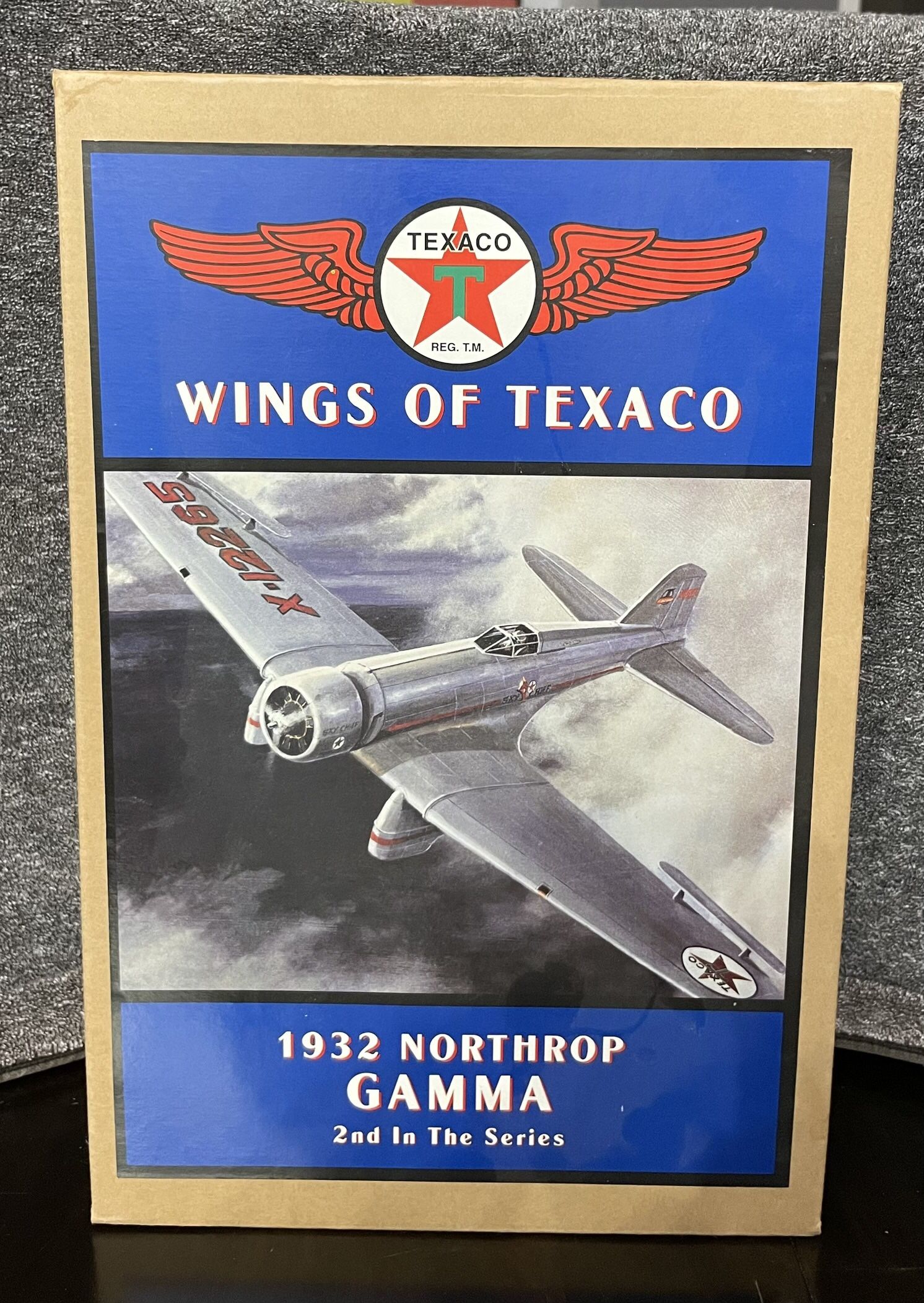 1932 Northrop Gamma WINGS OF TEXACO 2nd in Series Die-cast Metal Coin Bank - NEW!