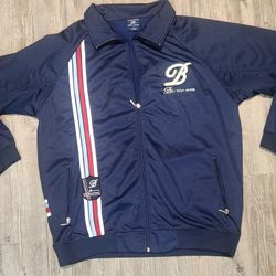 Brooklyn Xpress Vintage Y2K Embroidered Logo Streetwear Track Jacket Men's XL. 