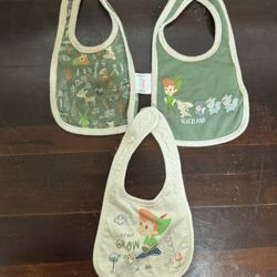 Disney Baby Disney Peter Pan Chibi Characters Infant Bib Set 
