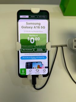 Samsung galaxy a16 promo here at cricket