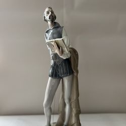 NAO BY Lladro #305 Don Quixote Reading With Sword 14.5" Made in Spain