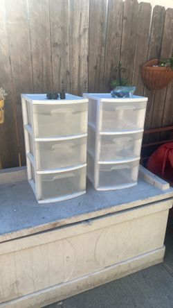 Plastic Drawers With Wheels $10 ea