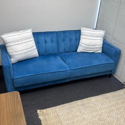 Futon Couch Blue