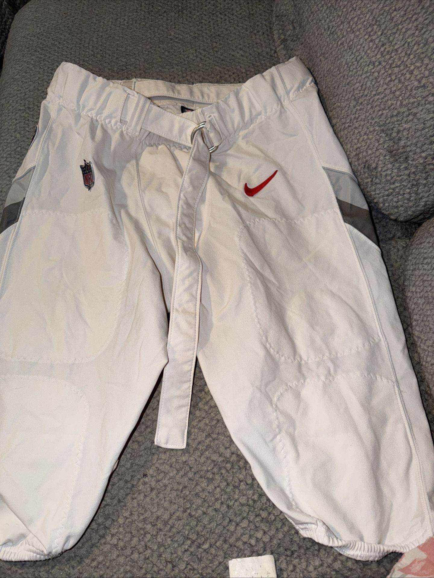 Nike NFL Team Issued Pants Mens 42 Short White Tennessee Titans 2023 #93