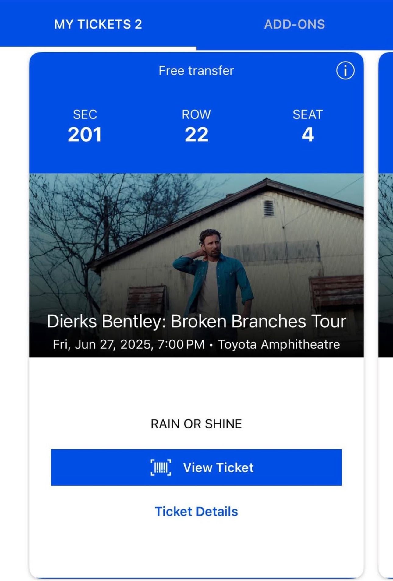 2 Zach Top/ Dierks Bentley Tickets