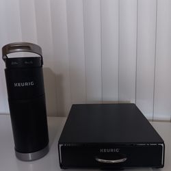 Keurig K-mini Plus Machine  And  Keurig Metal Pod Rack