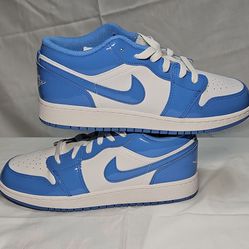 Jordan Air Jordan 1 Low SE FZ3929-114 Blue White Leather Sneakers 7Y Unisex Kids