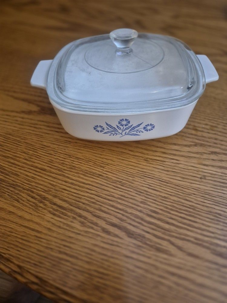 Corning Ware 1qt Blue Cornflower Vintage 1960's