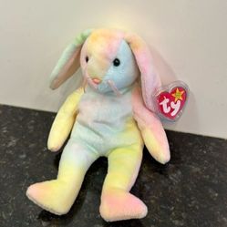 TY Beanie Babies HIPPIE BUNNY RABBIT 9" Bean Bag Stuffed Animal 1998 