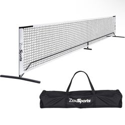 Portable Pickleball Net Set System with Metal Frame Stand and Regulation Size Net Including Carrying Bag Indoor Outdoor Game