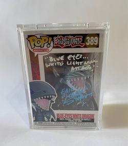 Funko Pop! Yugioh Blue Eyes White Dragon Signed By Eric Stuart