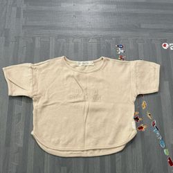 Twin collective kids cream short sleeve shirt
