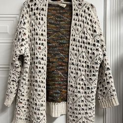 Love Brand Knit Colorful Chunky Cardigan 