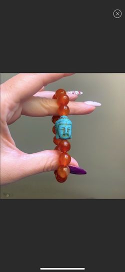Carnelian Buddha bracelet
