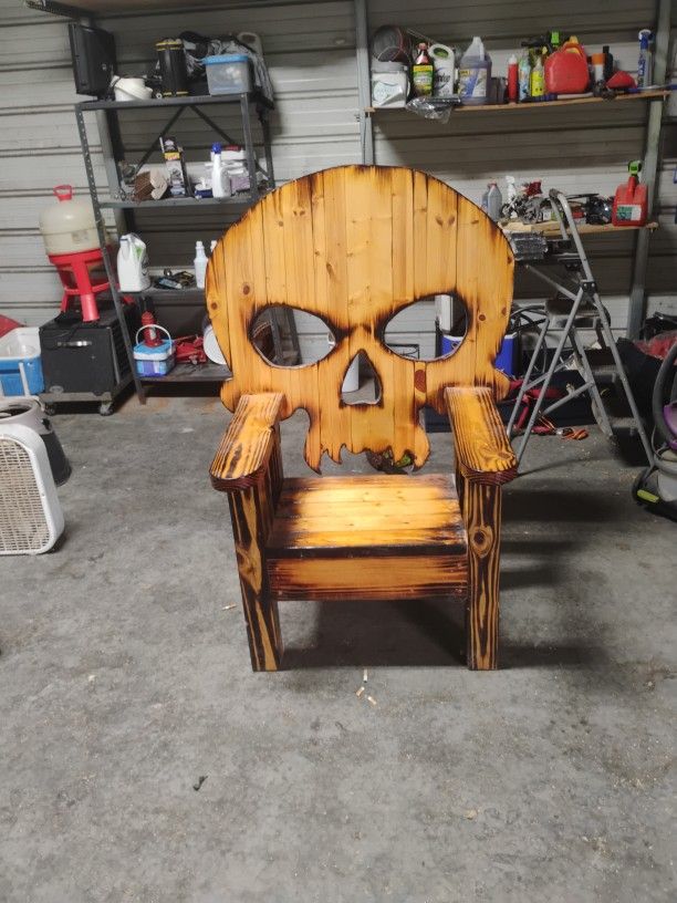 Hand Carved Maple Chair New