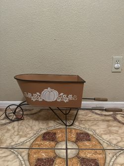 Decorative Metal Wheelbarrow