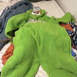 Oscar The Grouch Halloween Costume Adult Large/xl