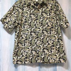 COOKE STREET (Honolulu) HAWAIIAN SHIRT,   100% Cotton,   Size:  Large