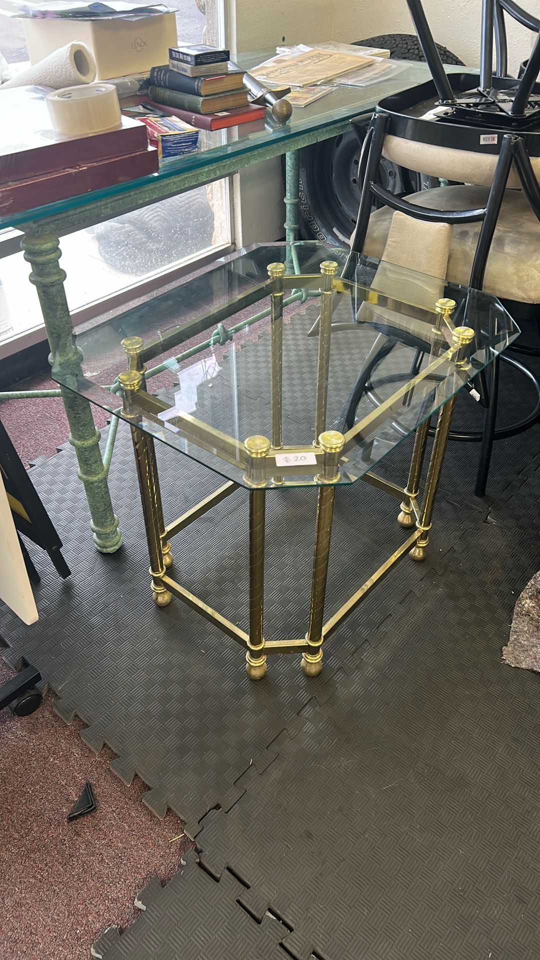 Small Glass End Table