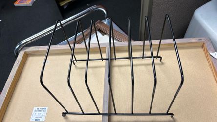 Black Metal Wire Record or File Holder Rack