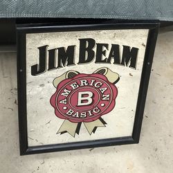 Jim Beam American Basic Bar Mirror Sign 16 x 20