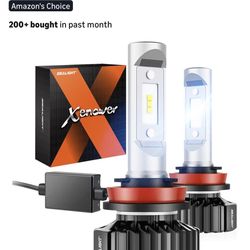  H11 Halogen Replacement Bulbs, 6000K Xenon White H11 H8 H9 Headlight Blubs, Plug and Play, Pack of 2