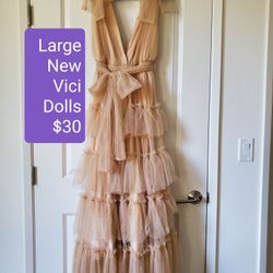 New Large Vici Dolls Tulle Swiss Dot Maxi Dress For Maternity Wedding Photoshoot 