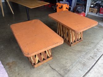 outdoor leather top patio side tables