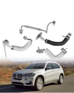 Turbocharger Coolant Line Kit BMW N20 N26 F30 F10 X1 X3 X5 w/ Seals 4PCS